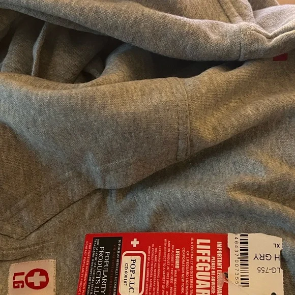 Officially Licensed LIFEGUARD brand hoodie unisex XL Grey - Picture 6 of 11